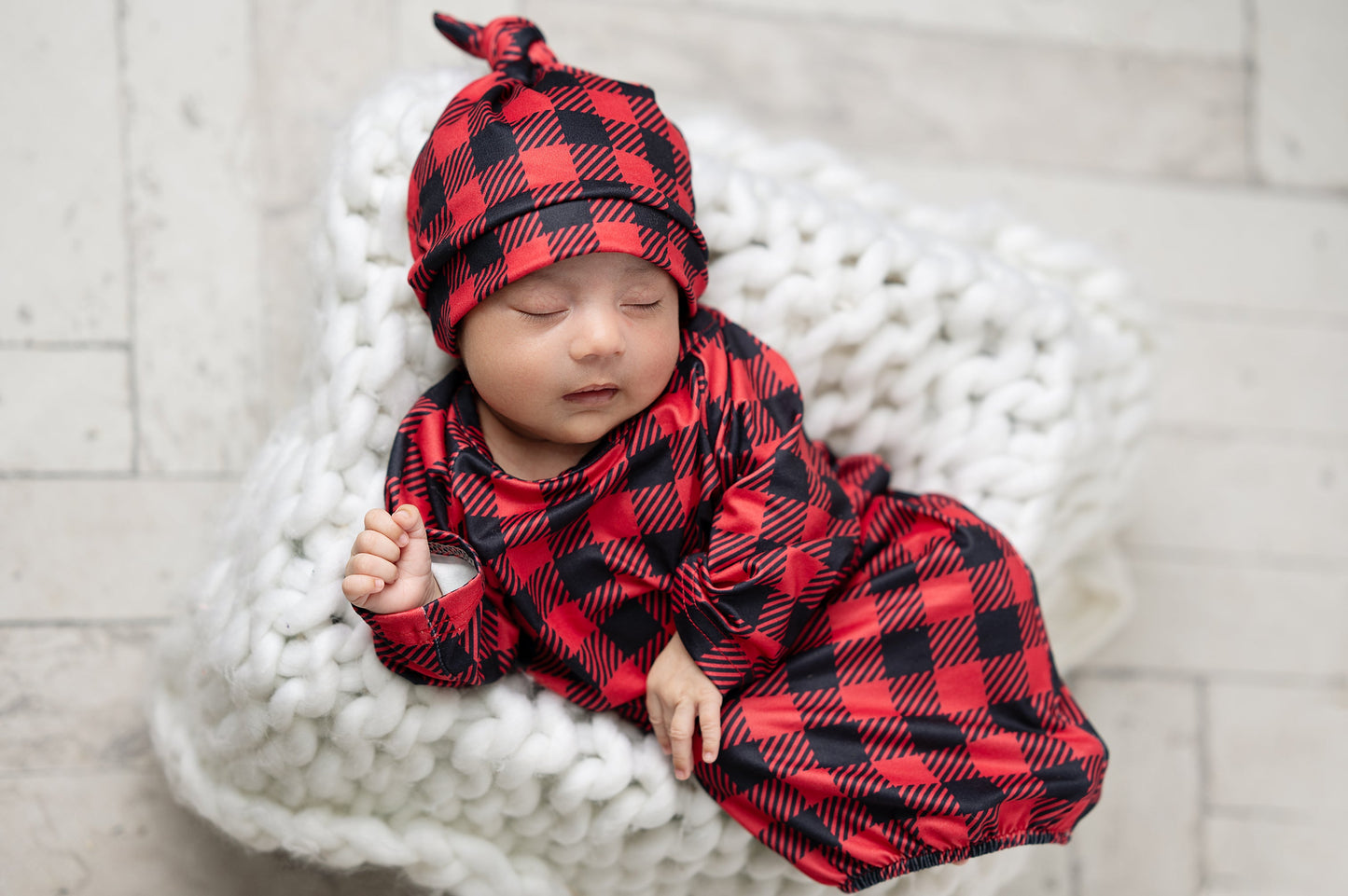 Buffalo Check Baby Gown