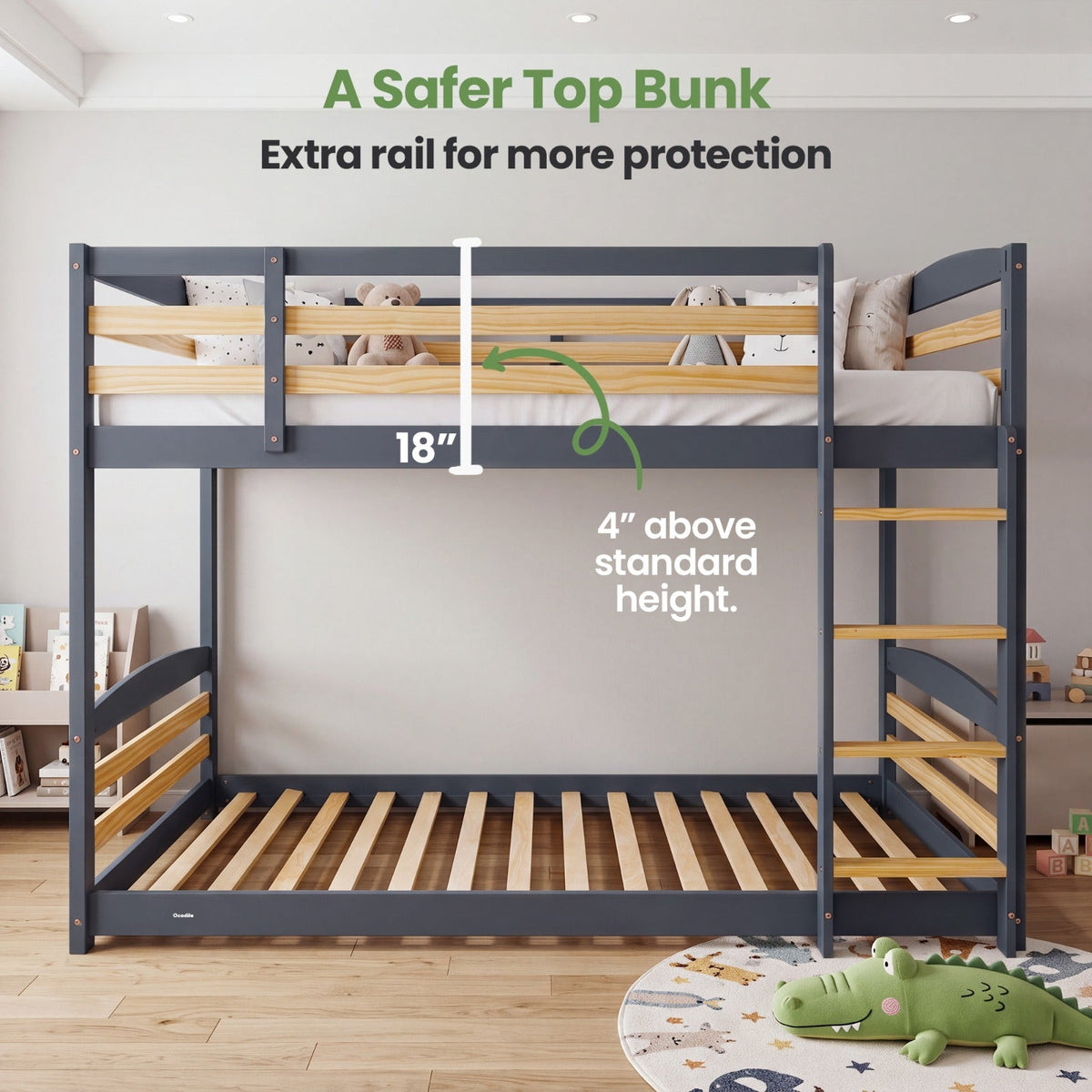 Solid Wood Kids Bunk Bed