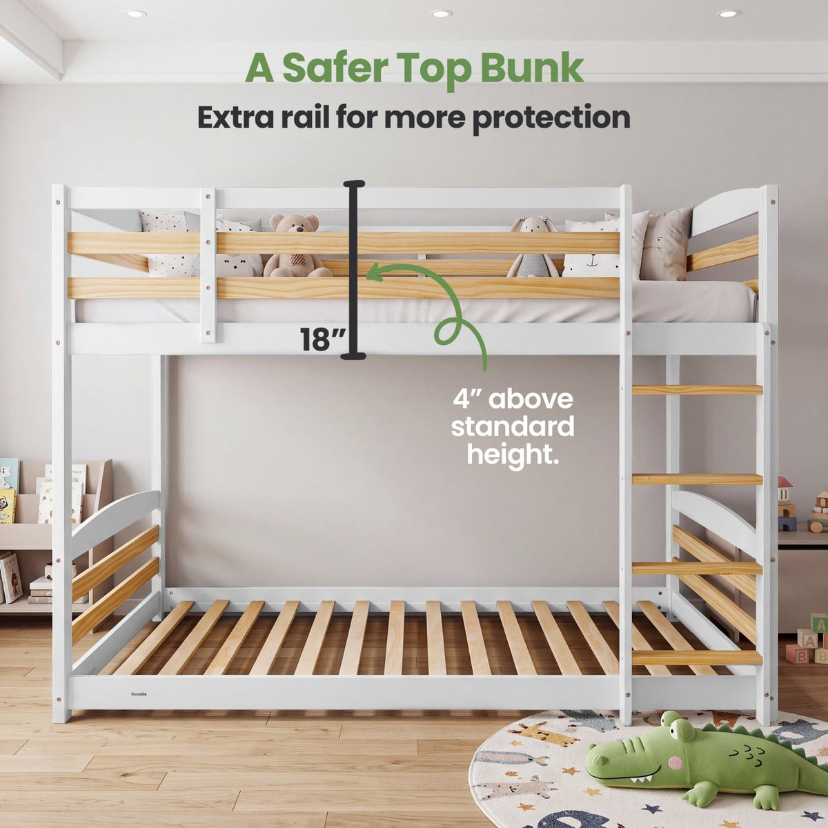 Solid Wood Kids Bunk Bed