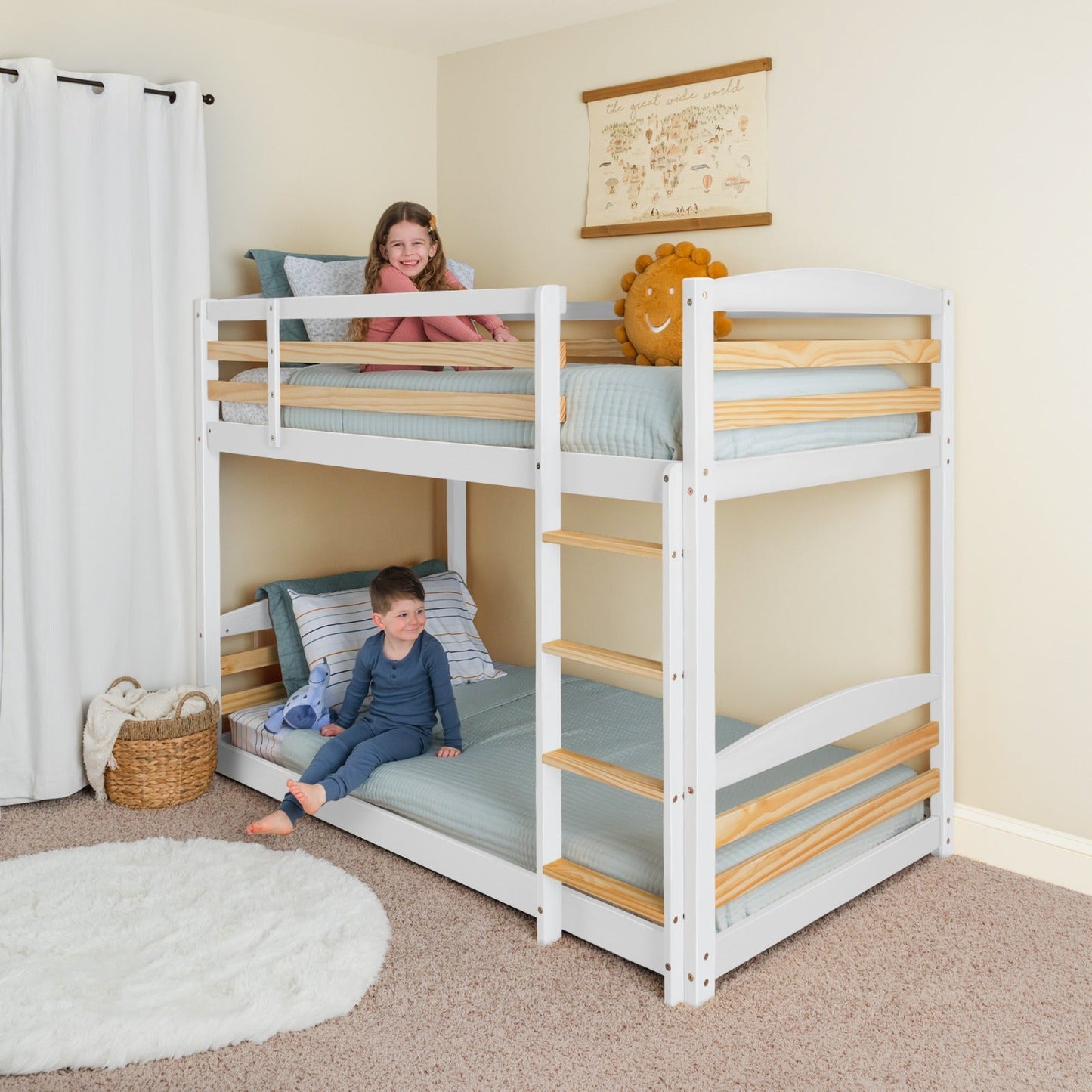 Solid Wood Kids Bunk Bed
