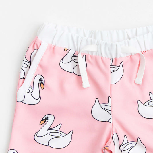 Pocket Swim Trunks - Swan Floatie