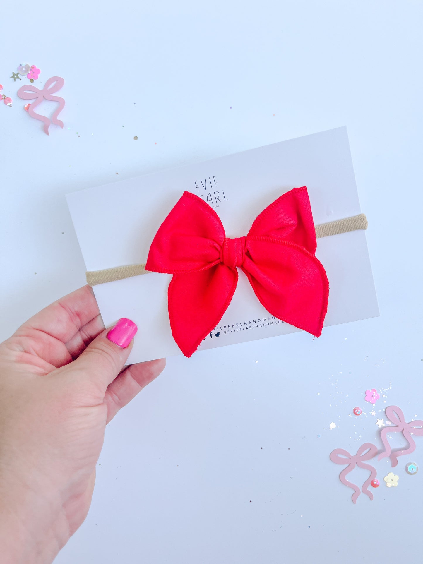 Red Solid Small Bow