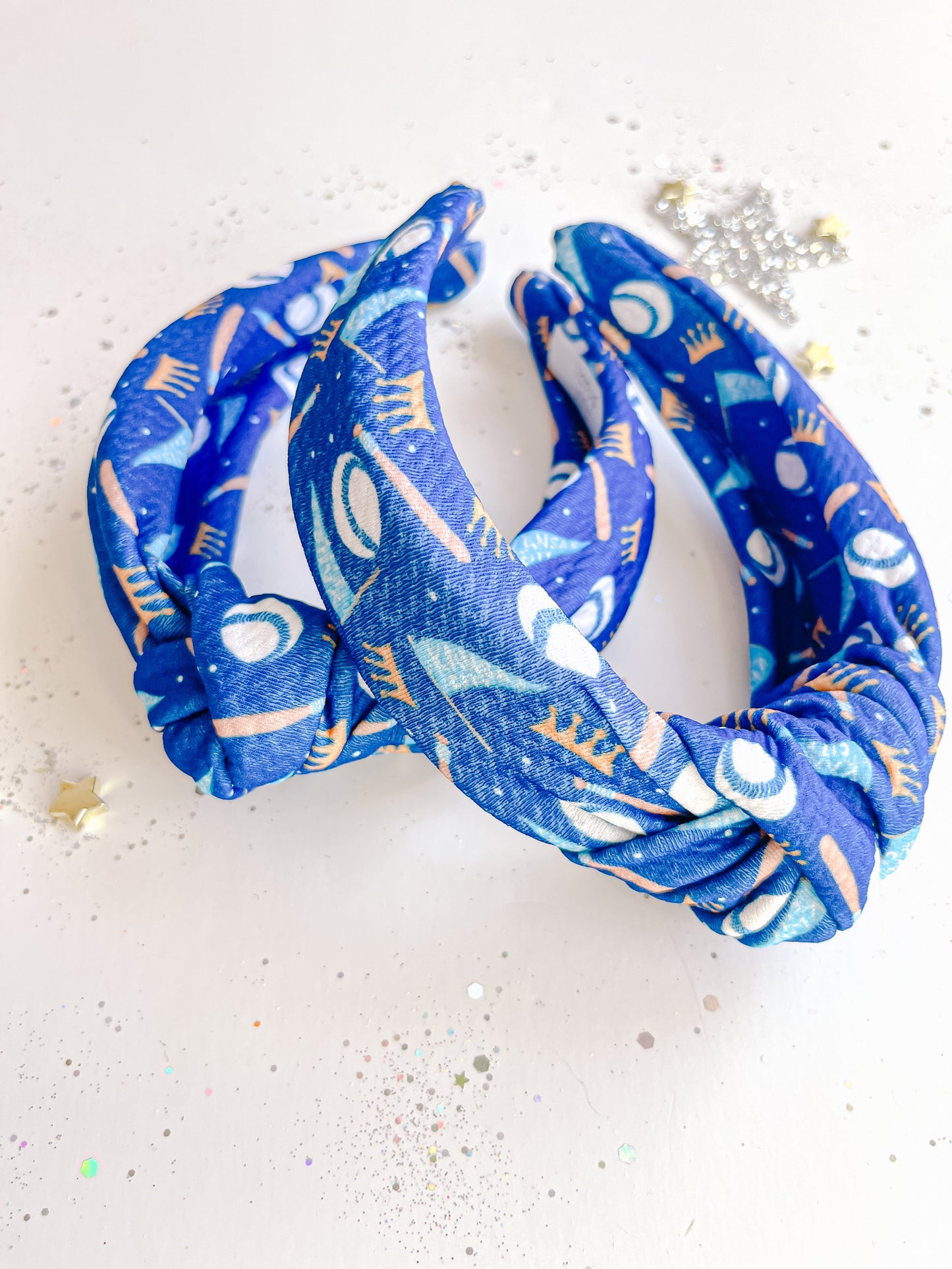 Blue Kansas City Baseball Knotted Headband