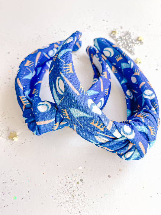 Blue Kansas City Baseball Knotted Headband