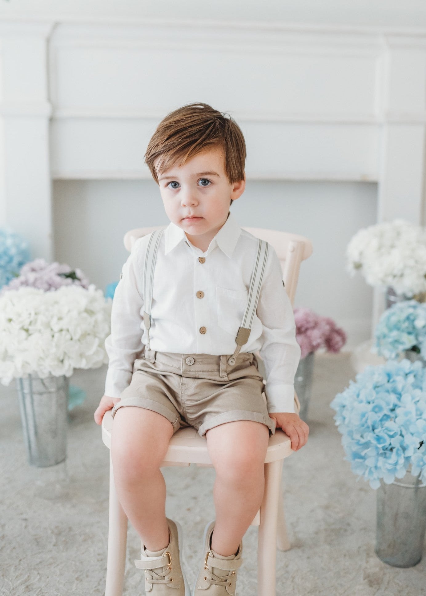 White Bamboo Linen Button-up Shirt