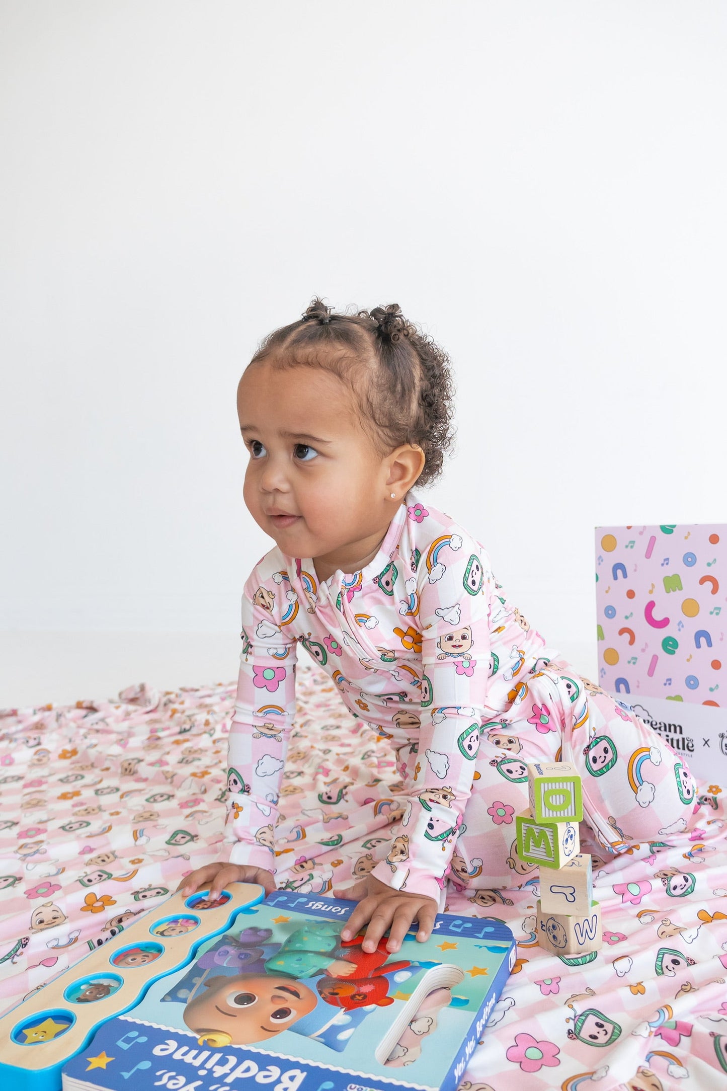 Dream Big Little Co x CoComelon JJ RAINBOW CHECKERS DREAM ROMPER