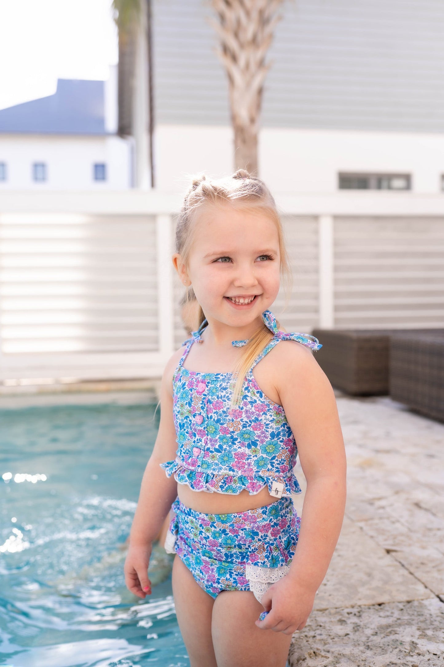 Retro Floral High Waisted Bikini