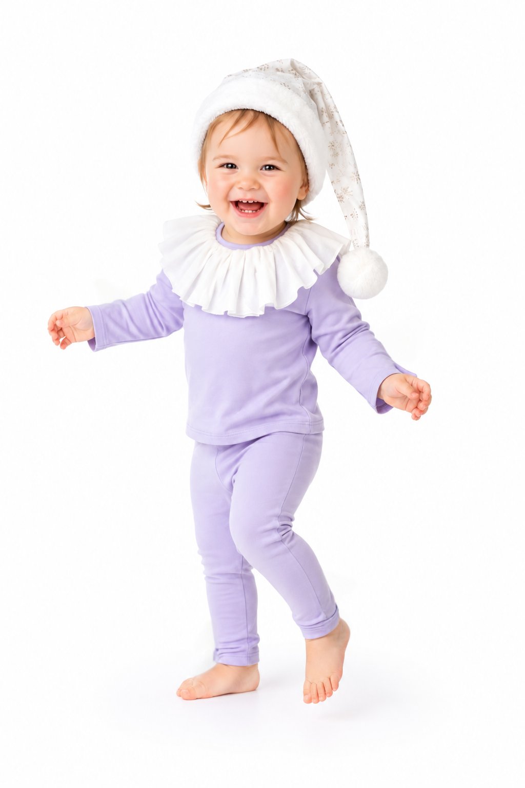 Pastel Purple Holiday Elf Pajama Costume
