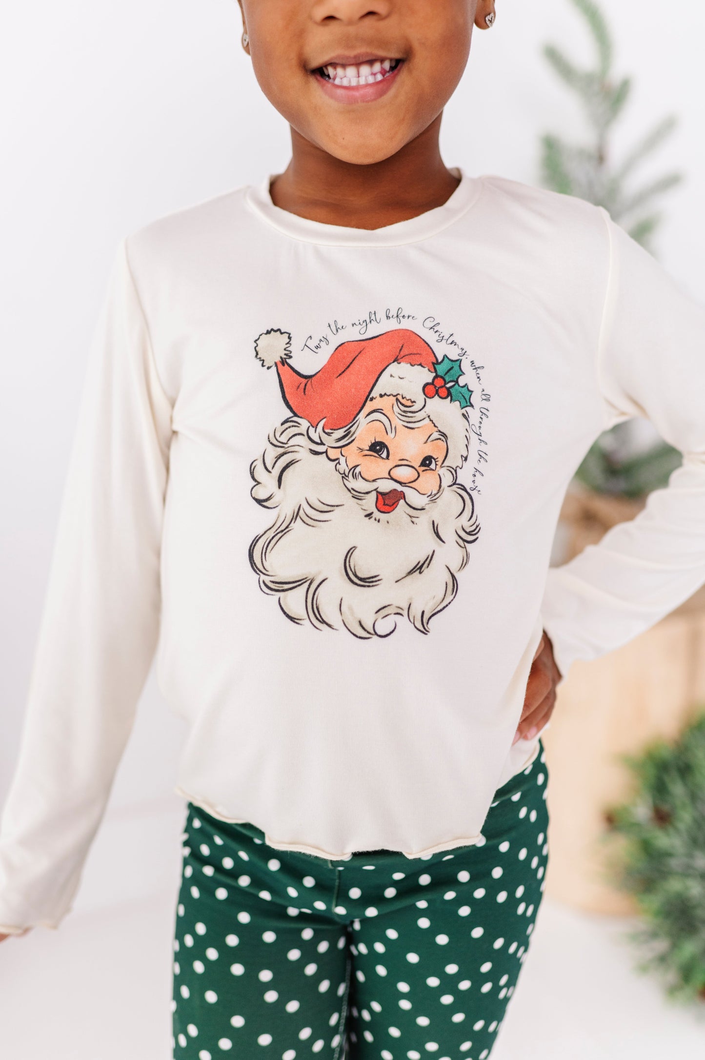 Jolly Santa | Bamboo Long Sleeve Shirt