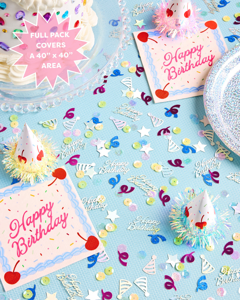 Rainbow Birthday Confetti - 200 pc foil confetti