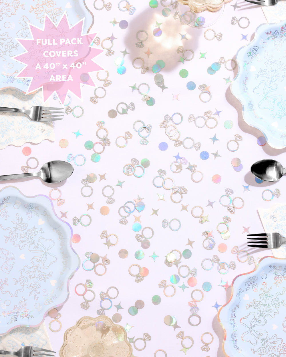 Engaged Era Confetti - 200 pc iridescent foil confetti