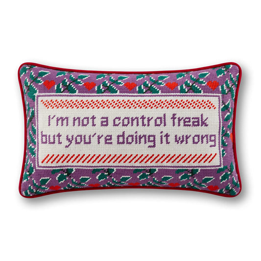 Control Freak Needlepoint Pillow