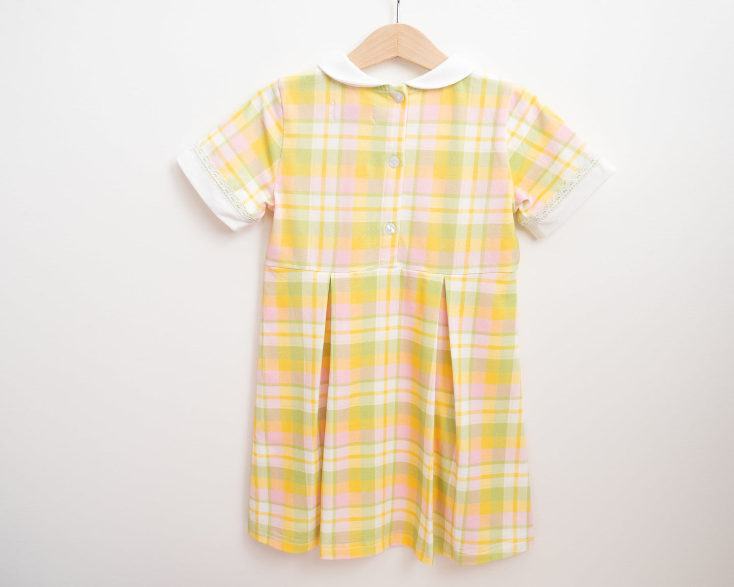 Retro Plaid Collar Dress for Toddler Girls