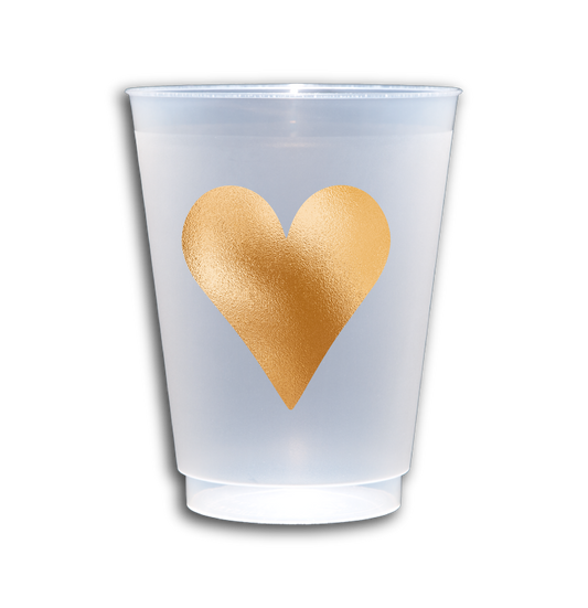 Gold Heart Party Cup