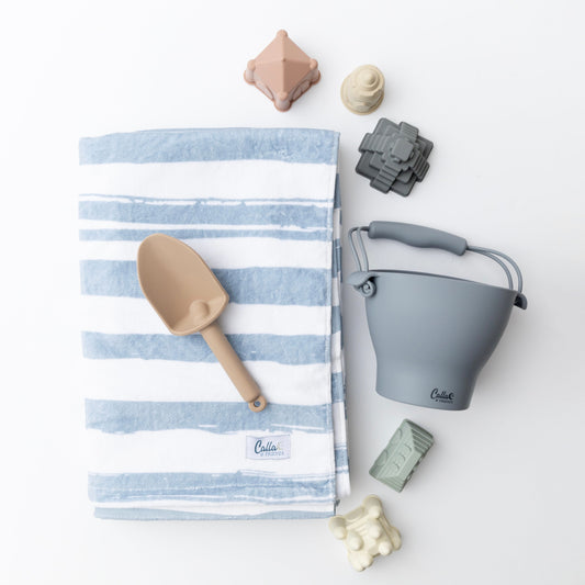 The Kenzie Beach Towel - Brush Stripes