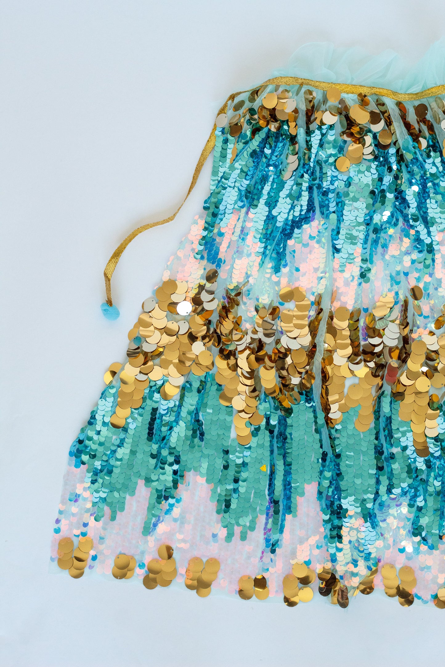 Blue Sequin Cape