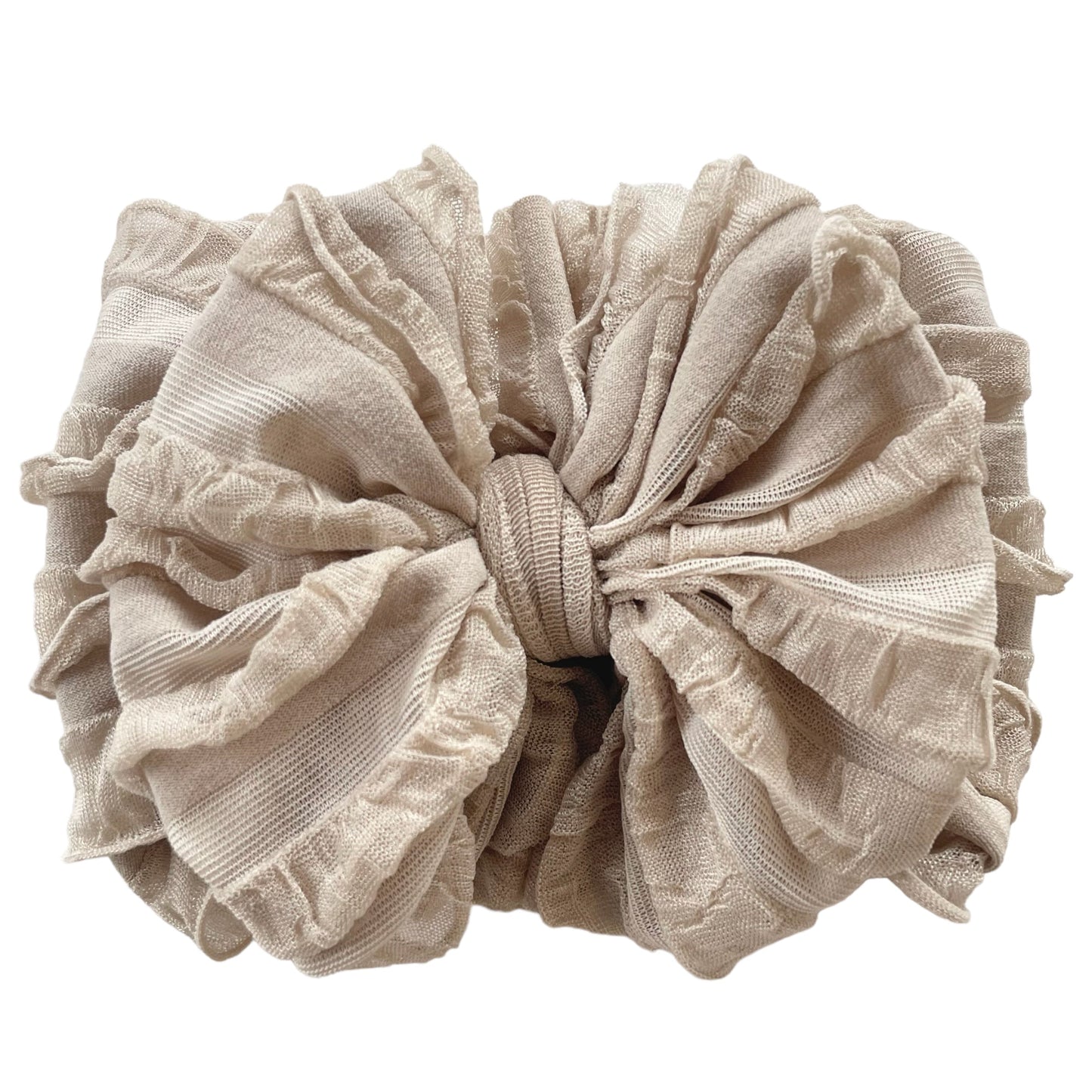 Ruffled Headband- Champagne