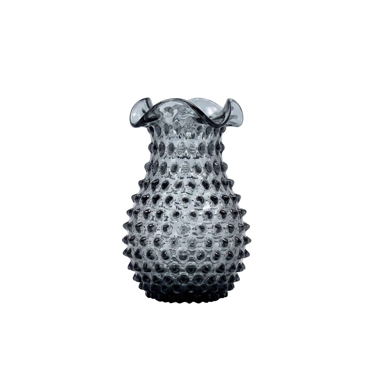 Hobnail Vase - Petal - Charcoal Haze