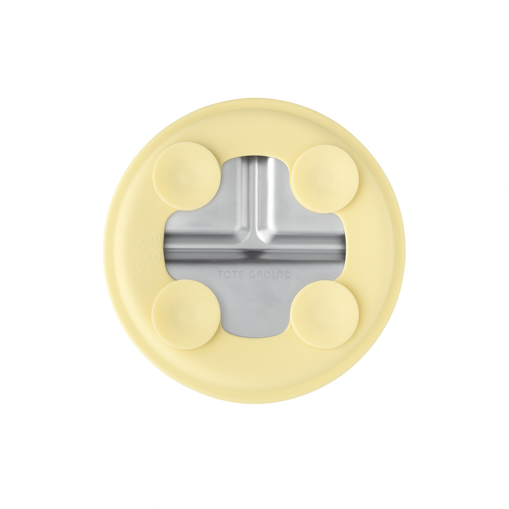 Stainless Steel Suction Plate Set of 2 (Butter Yellow & Baby Blue)