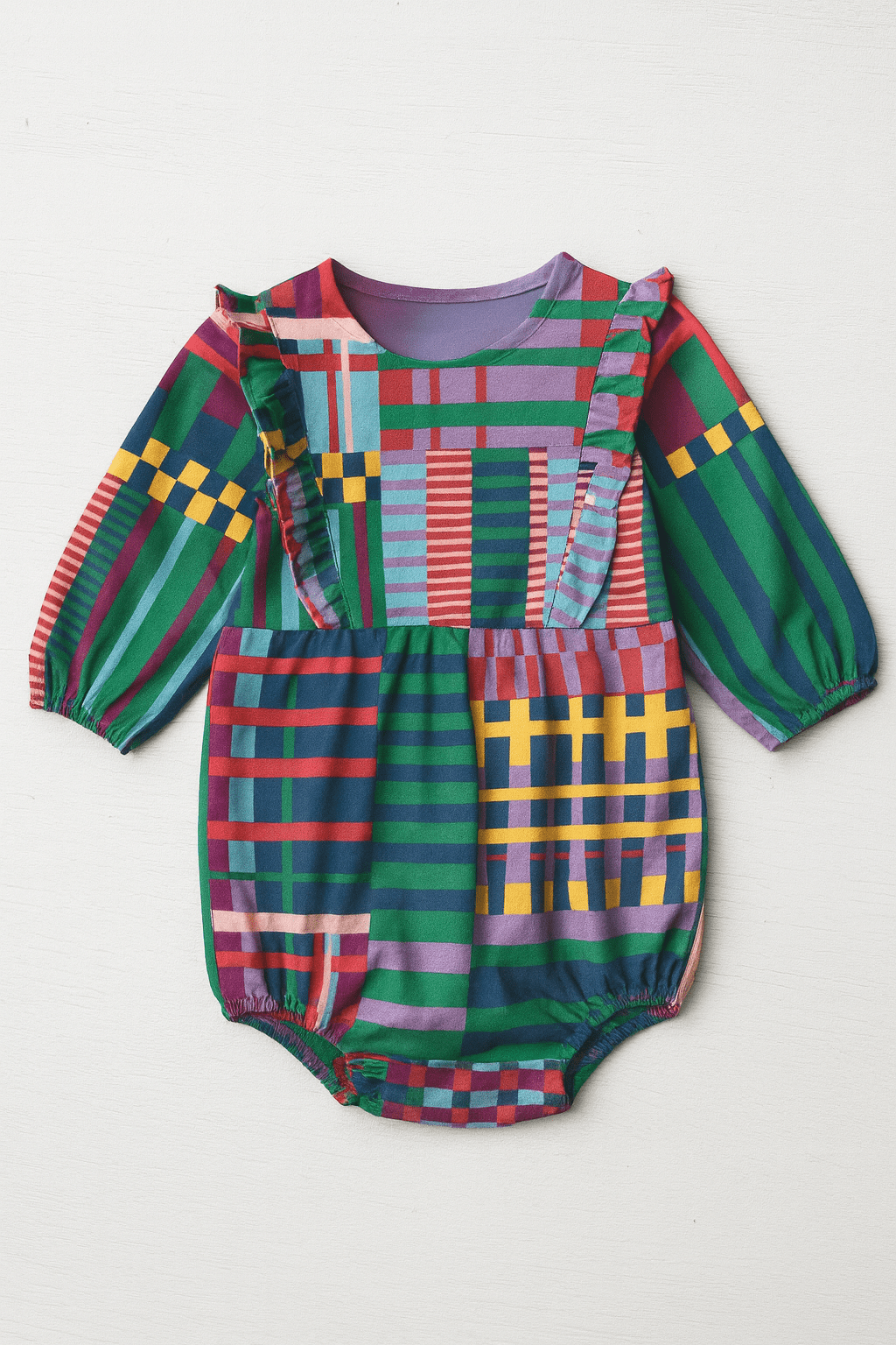 Kelly Plaid Ruffle Bubble