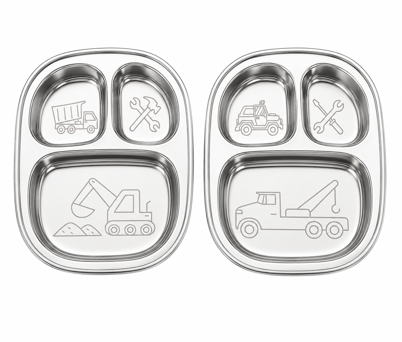 Trucks Stainless Steel Divided Plate Set (Two)