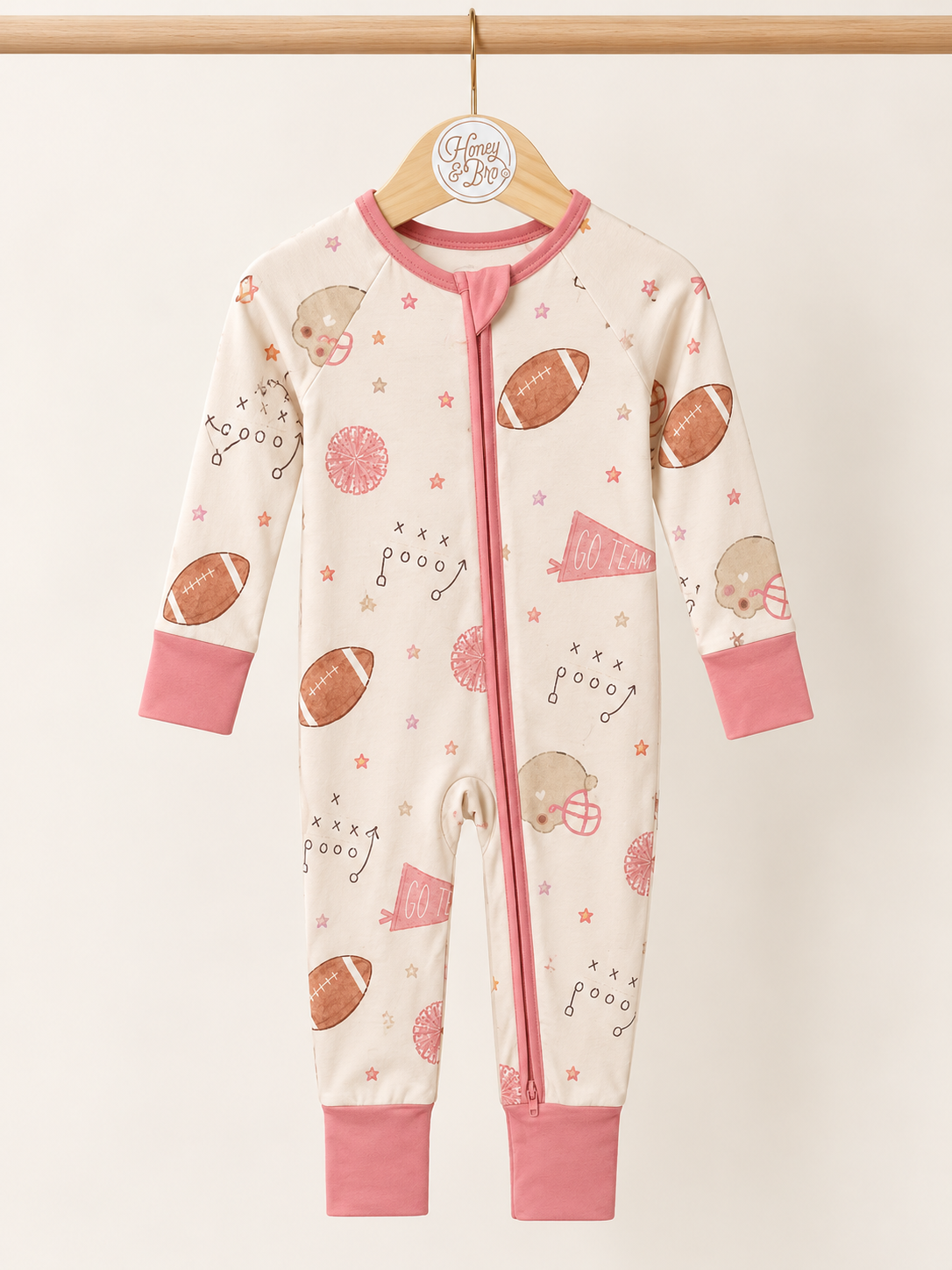 Pink Pep Rally Zinza™ TENCEL™ Convertible Zippy Pajama