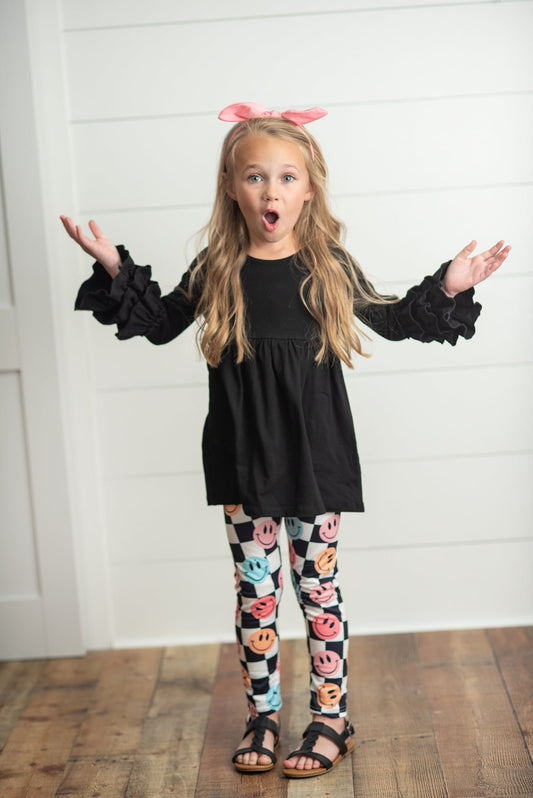 Smile Check Leggings Set