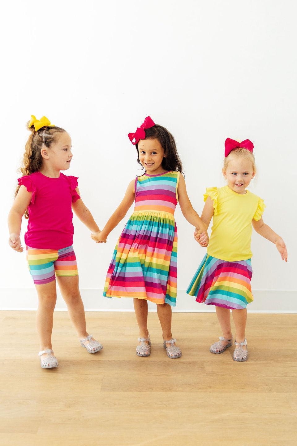 Cheerful Stripes Twirl Shorts