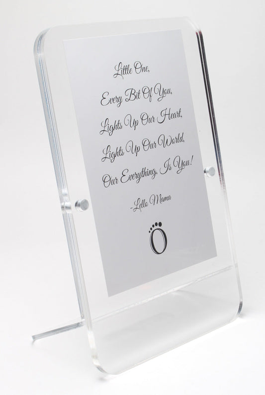 LELLOBABY™ - Acrylic Picture Frame Double Clear (For 4" x 6" Vertical Photos)