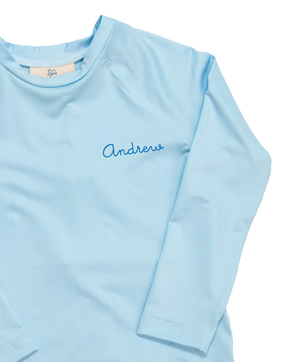 Rash Guard Long Sleeve in Light Blue