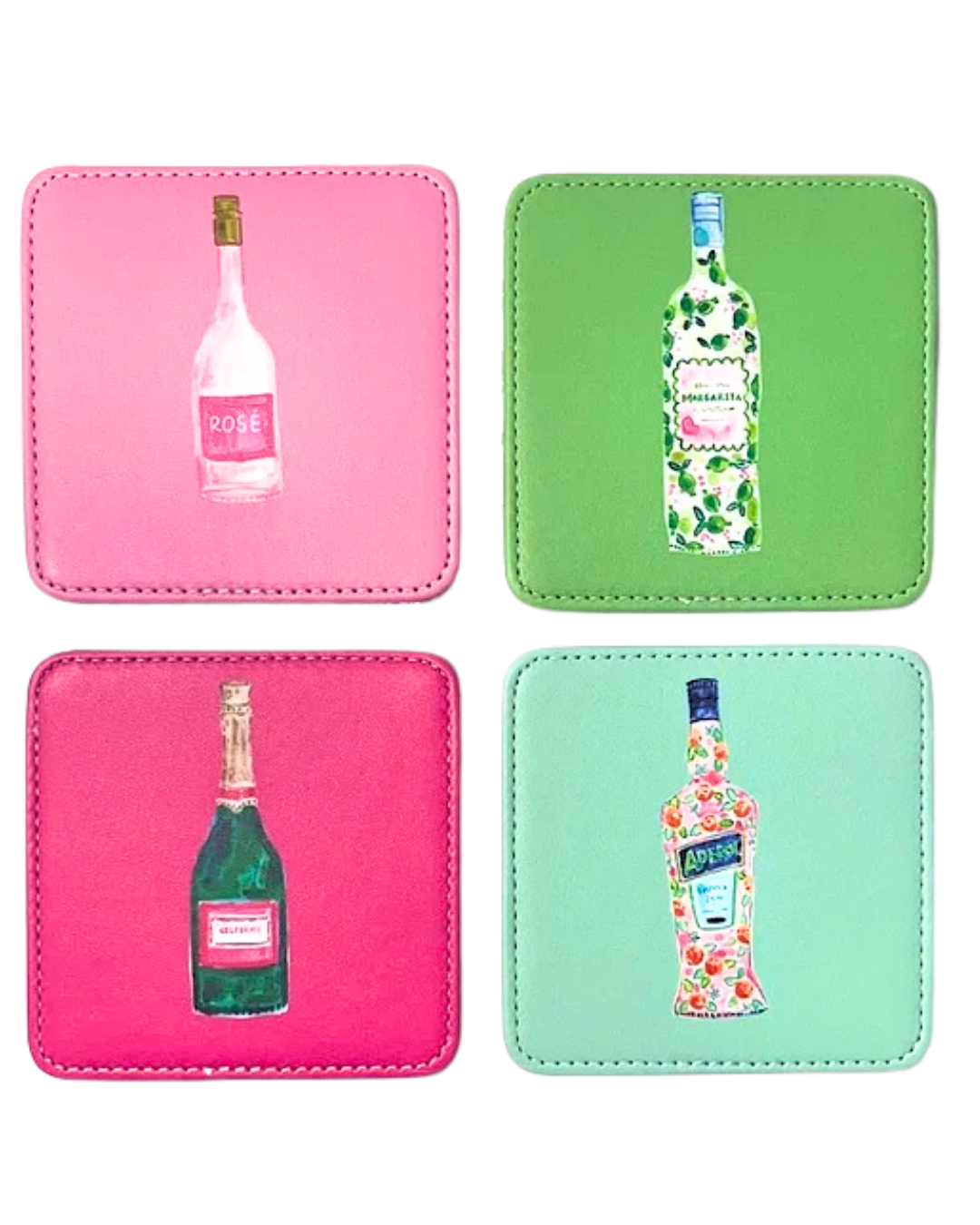 Cocktails Coasters, Set of 4
