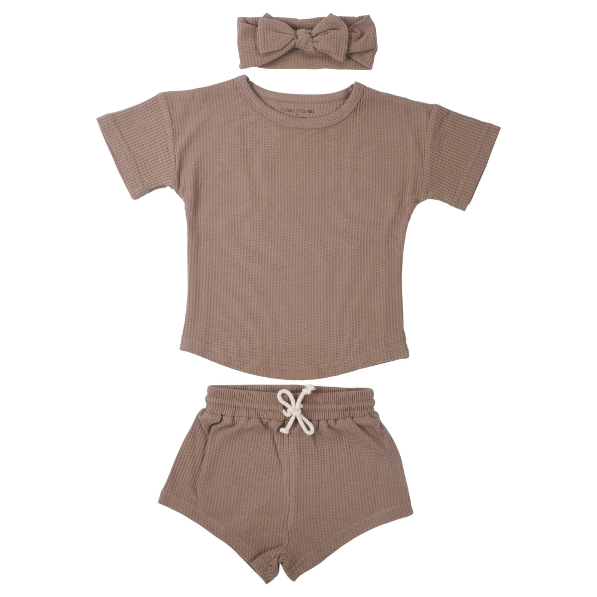 Cocoa Sands Brown Waffle Two Piece Set