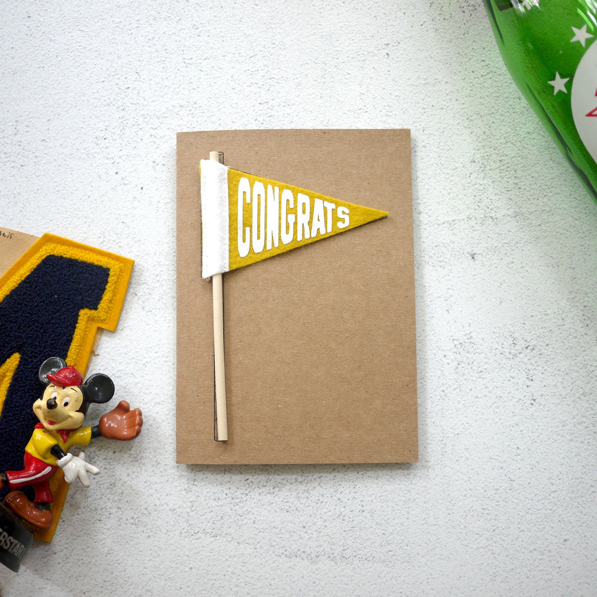 Mini Pennant Greeting Card CONGRATS