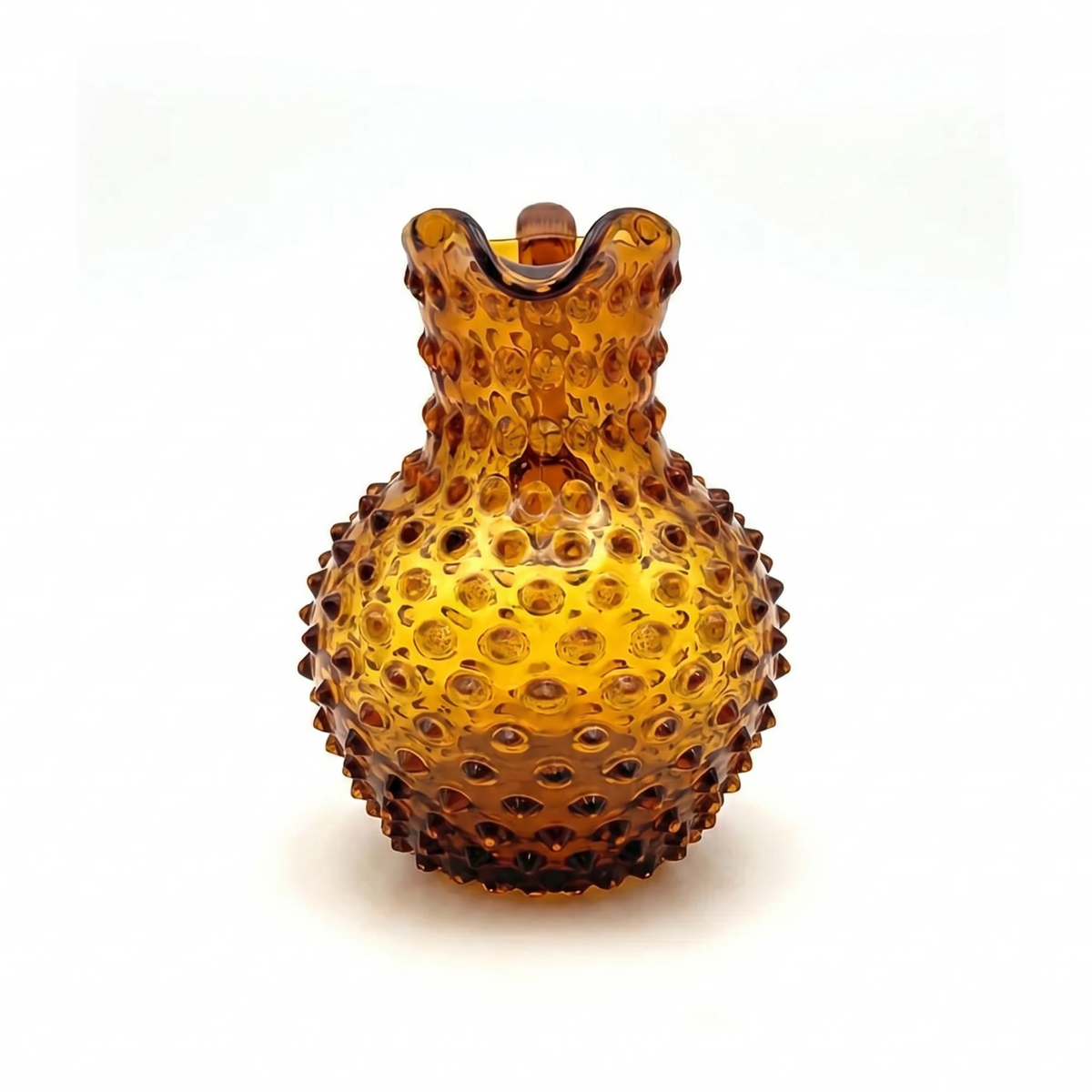 Hobnail Jug - Creamer - Saffron Light