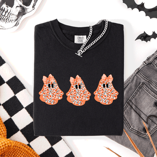 Cute Halloween Ghosts, Pattern, Coquette, Comfort Colors T-Shirt