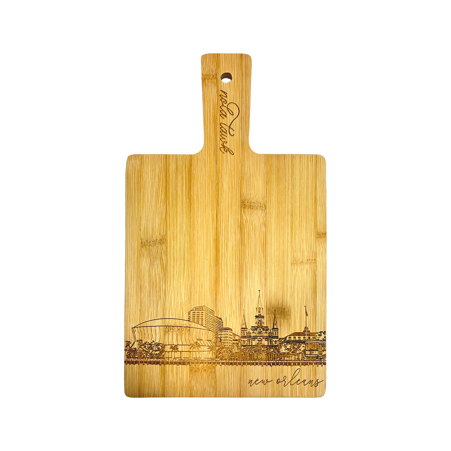New Orleans Skyline Bamboo Cutting Board