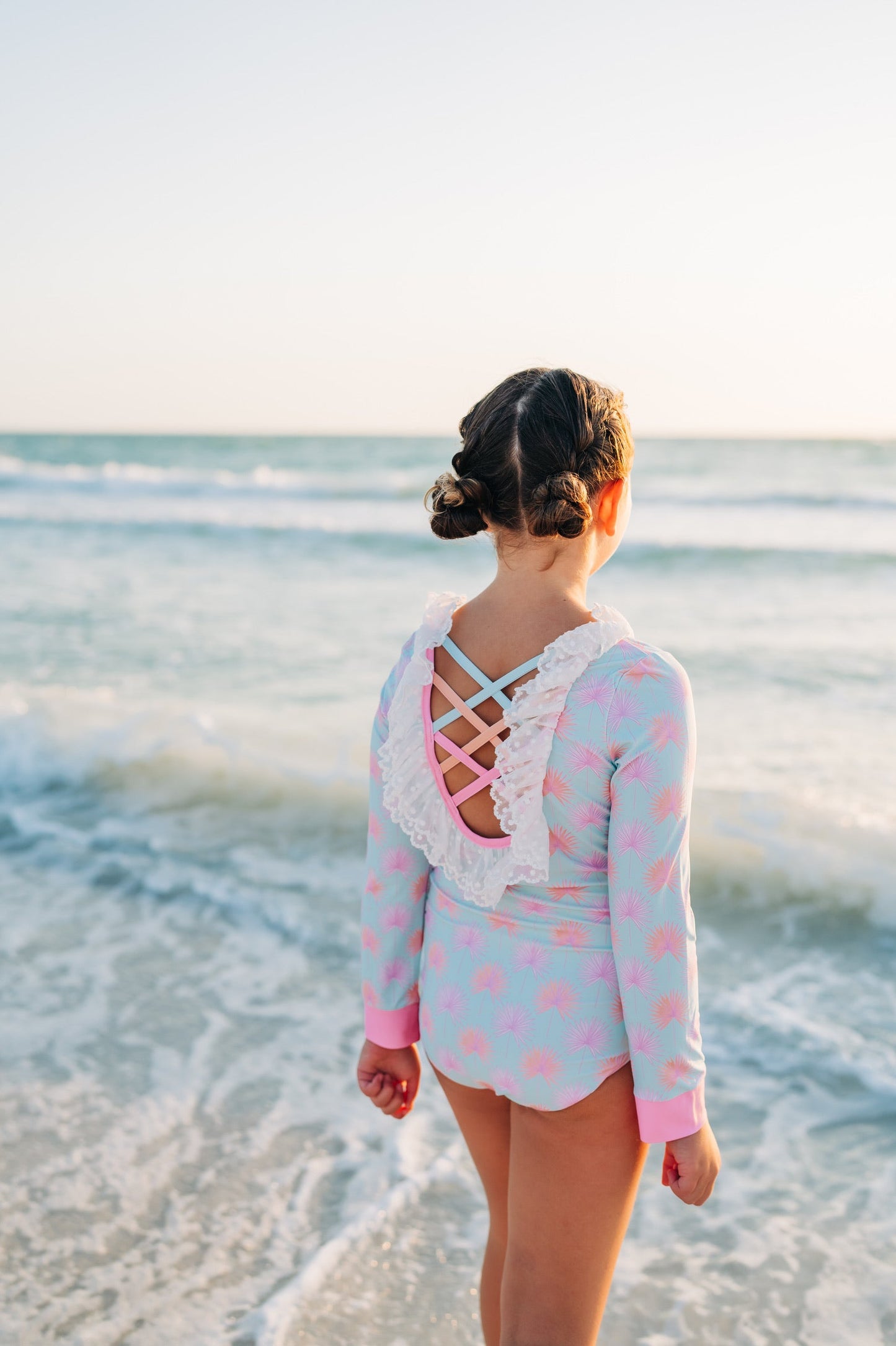 Palm Paradise One Piece Rashguard Suit