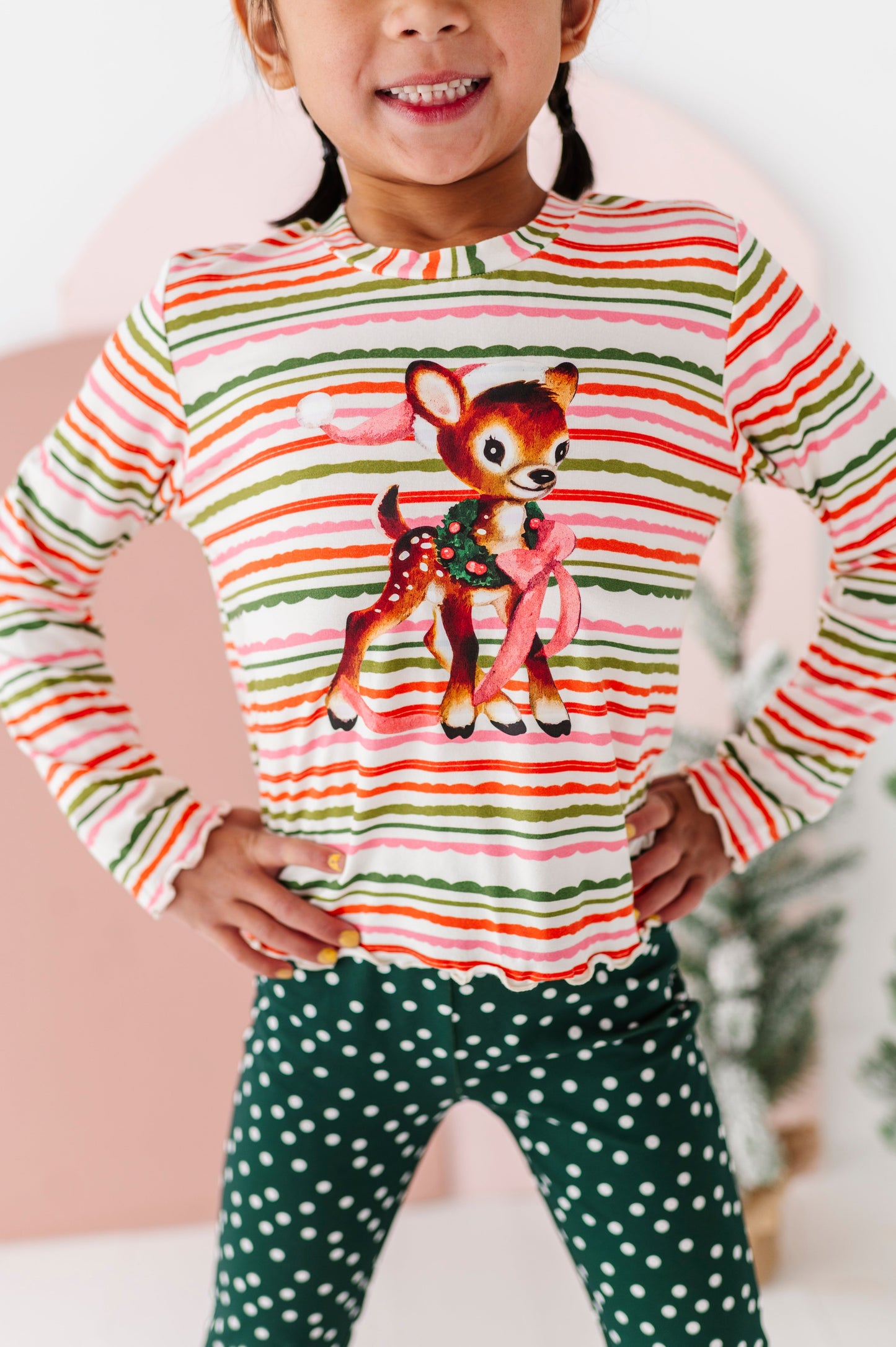 Vintage Reindeer | Bamboo Long Sleeve Shirt
