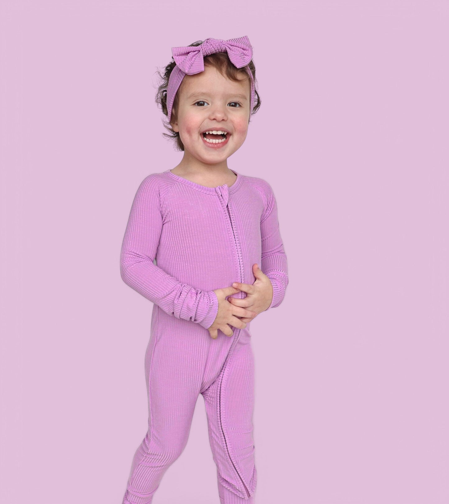 FOREVER LILAC RIB DREAM ROMPER