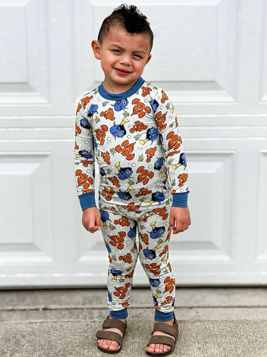 Just Keep Swimming 2p Long Sleeve Set