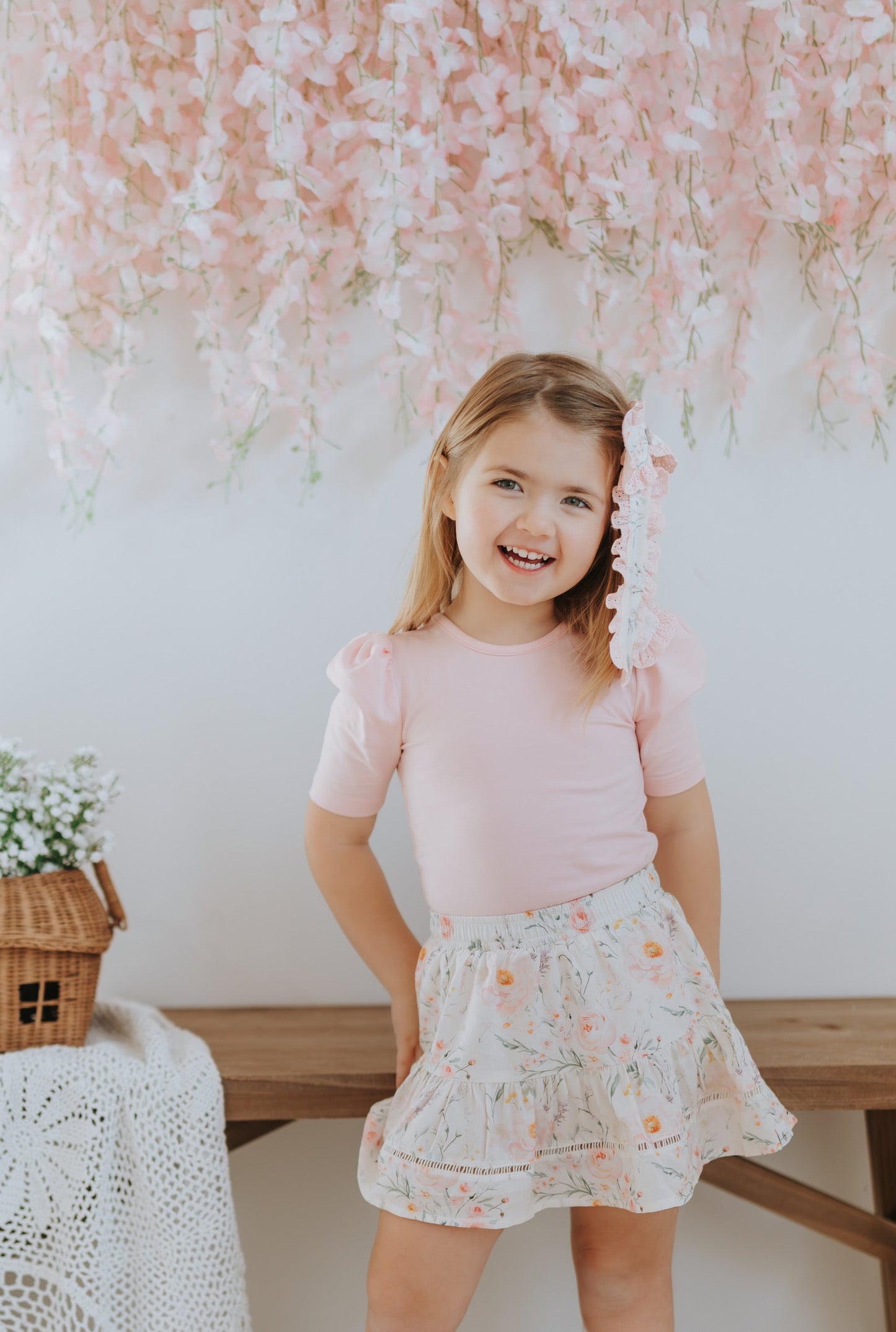 Camellia Pink Puff Sleeve Layering Shirt