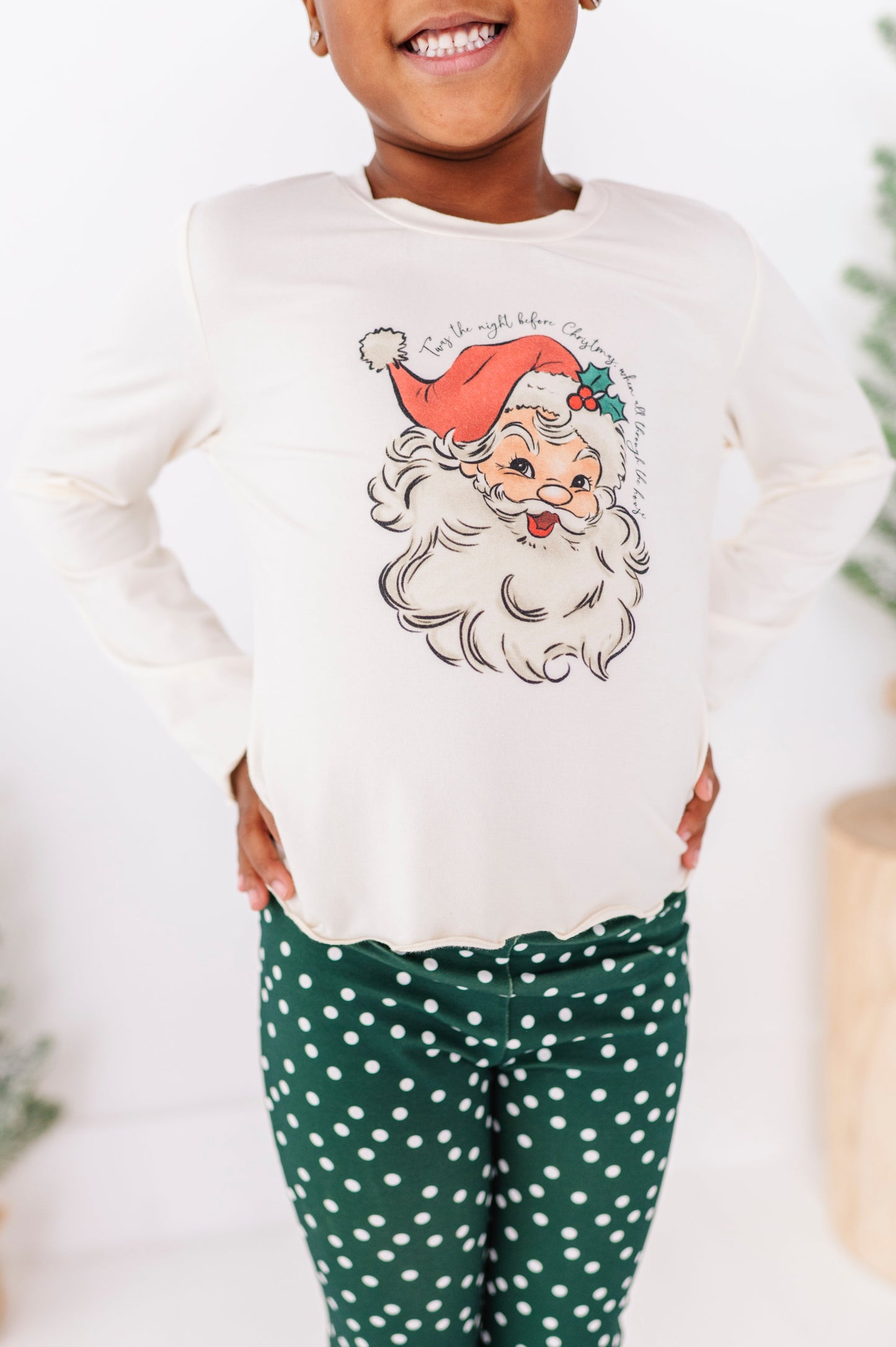 Jolly Santa | Bamboo Long Sleeve Shirt