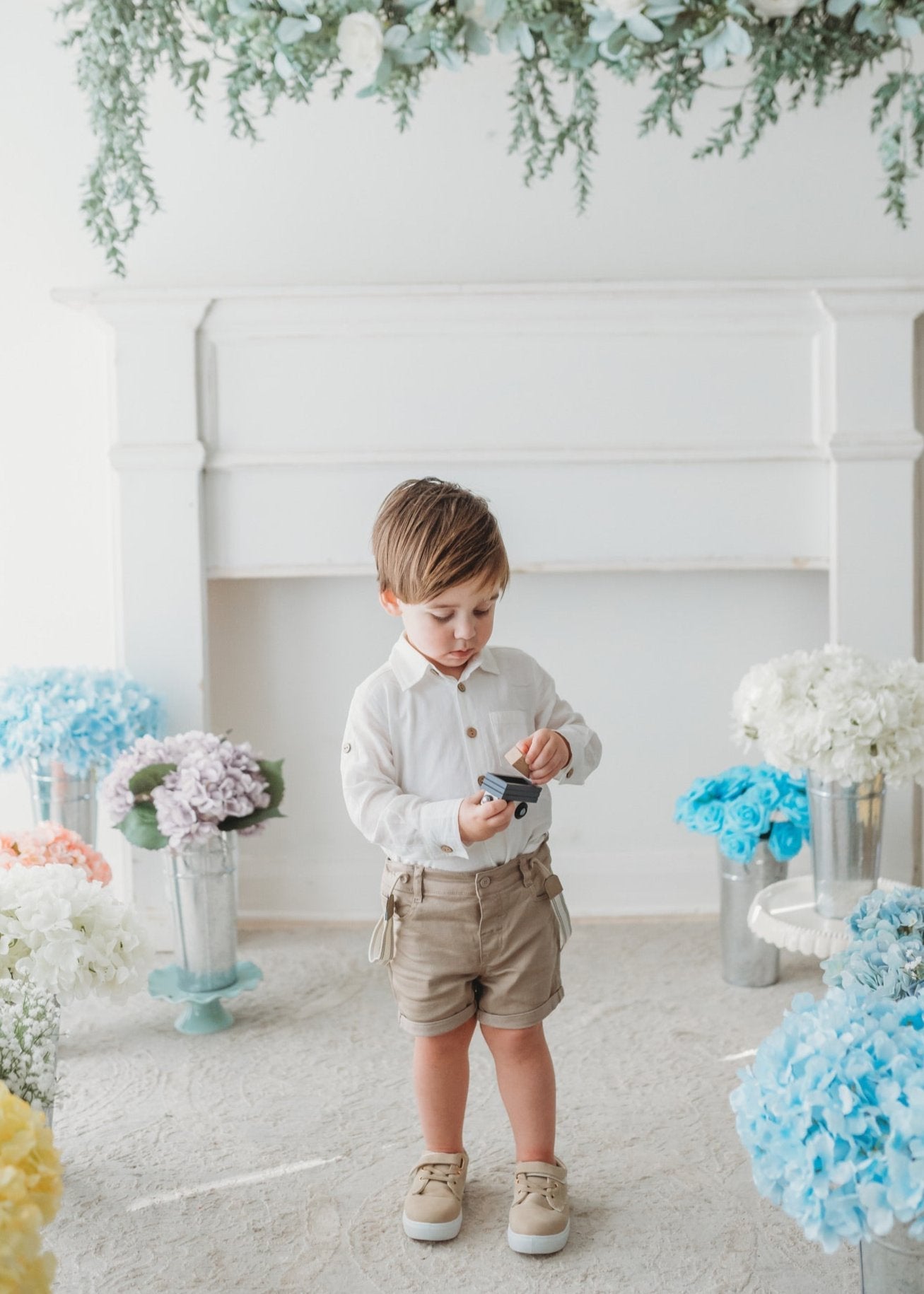 White Bamboo Linen Button-up Shirt