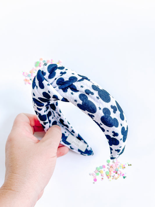 Black Mouse Head Knotted Headband