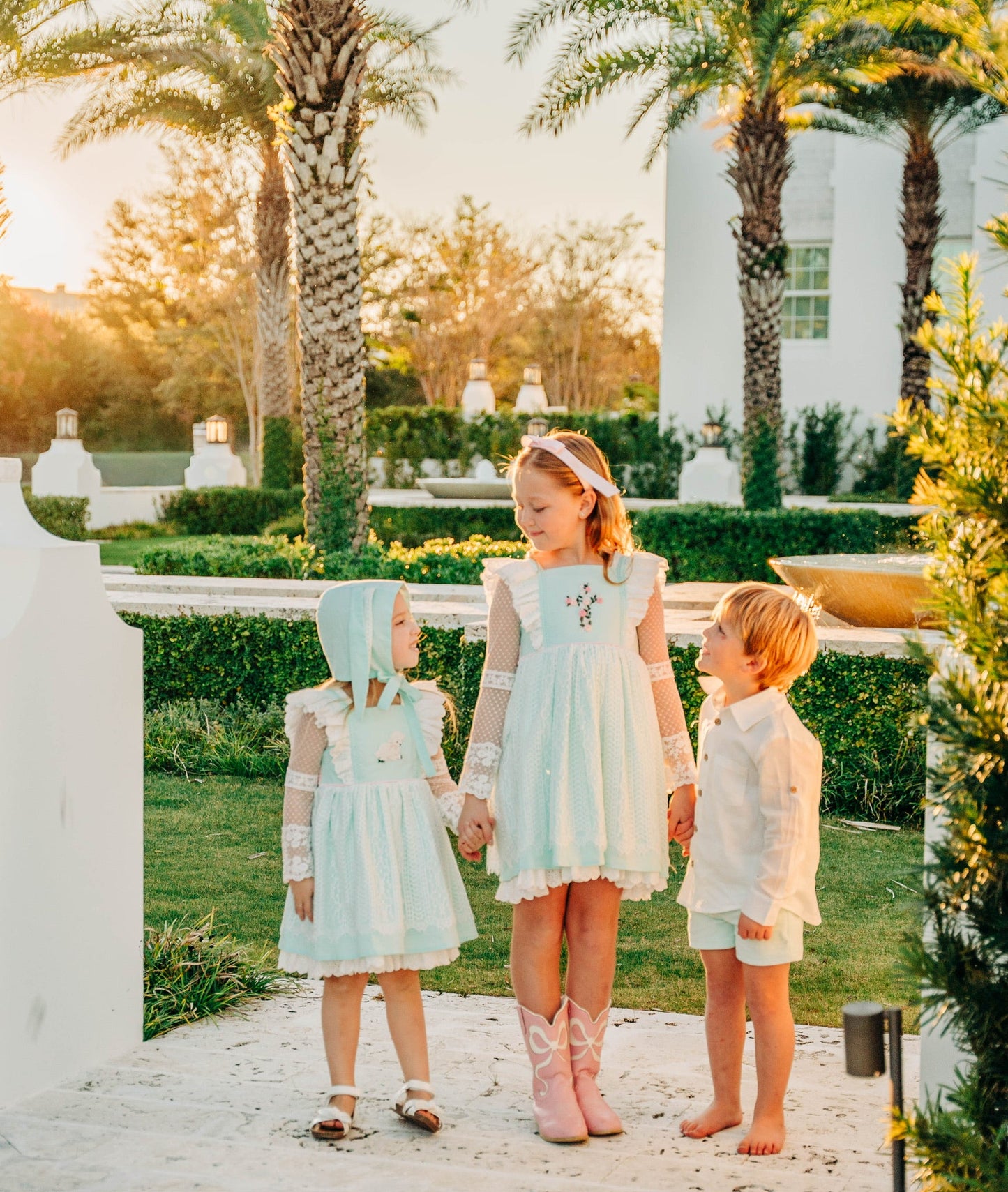 Vintage Lamb Dress or Tunic Set ~ Mint