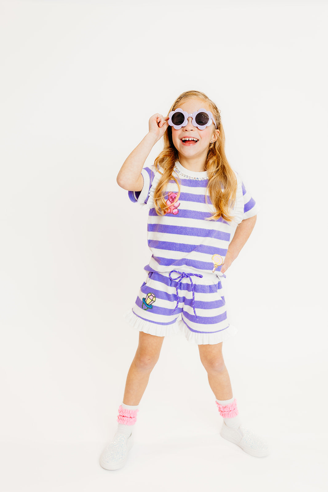 Purple Stripe Candy Terry Set