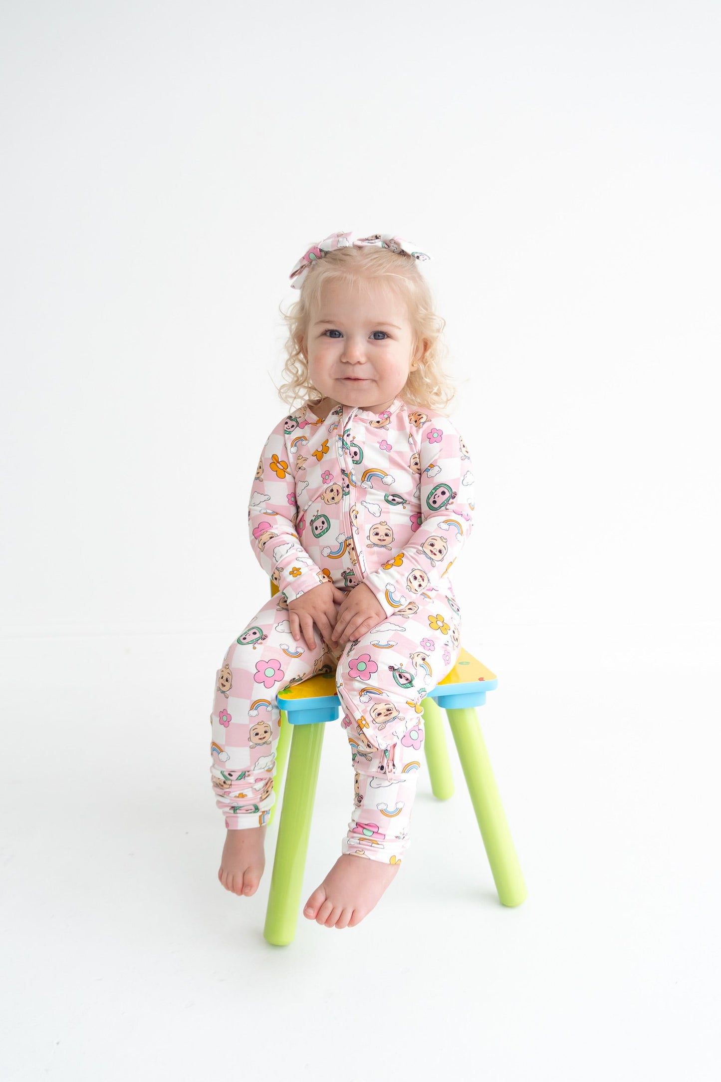 Dream Big Little Co x CoComelon JJ RAINBOW CHECKERS DREAM ROMPER