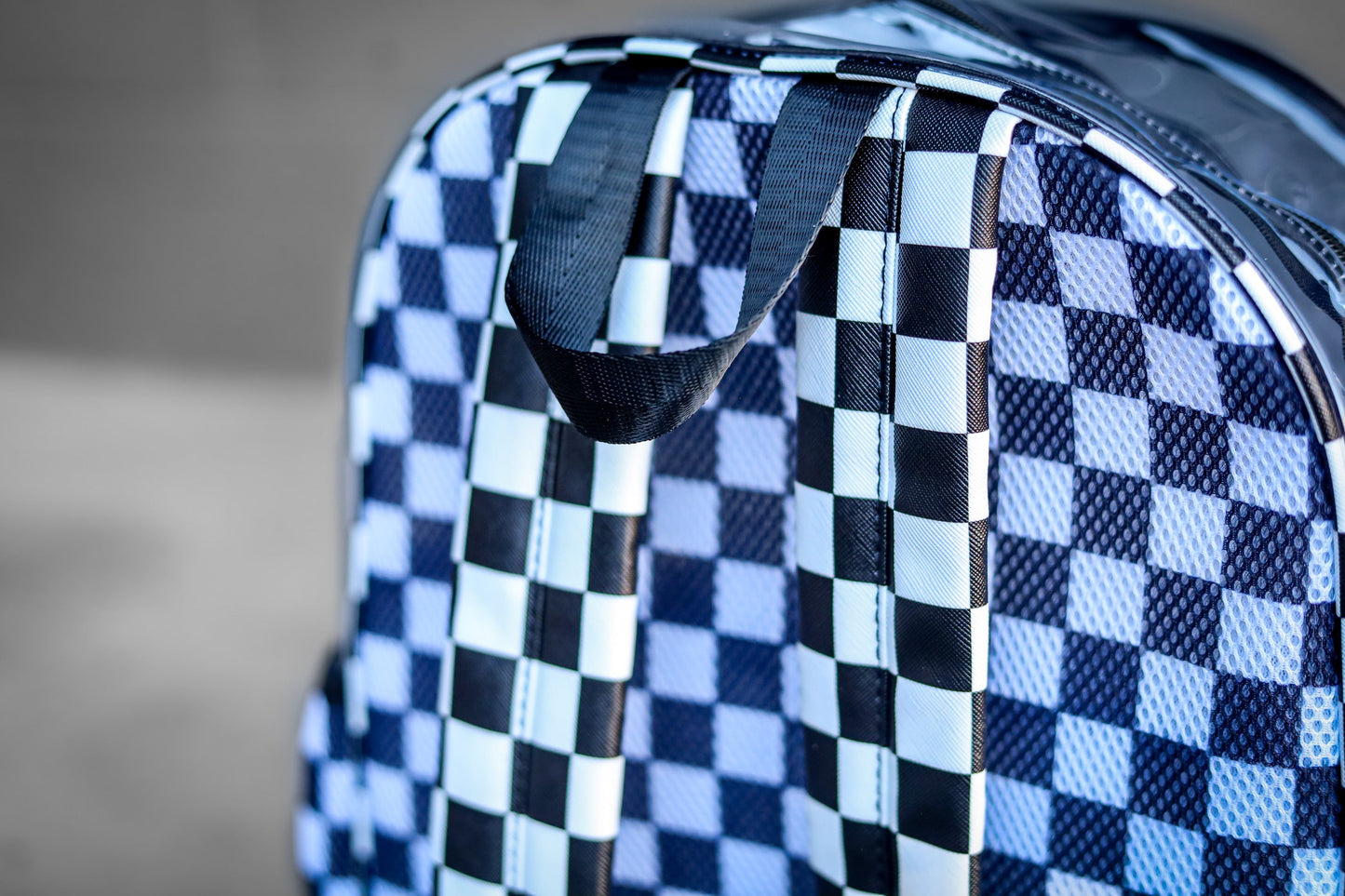 Kids Clear Checkered Backpack