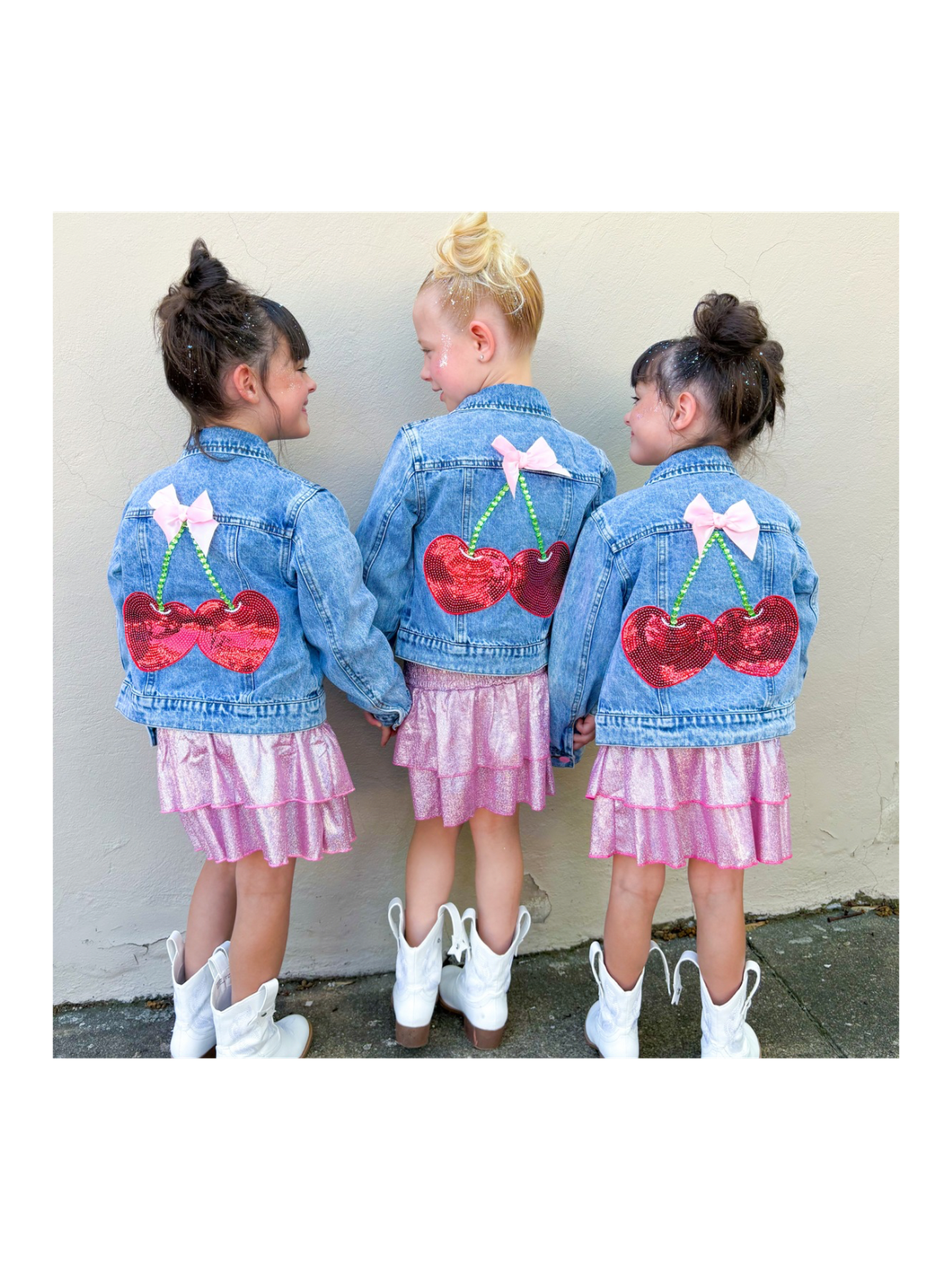 Cherry and Bow Denim Jacket