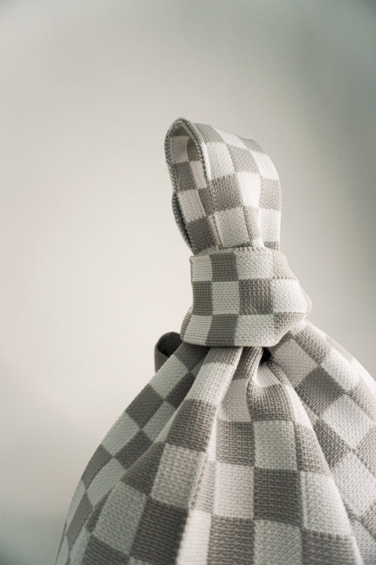 Classic Checkered Grey Handbag